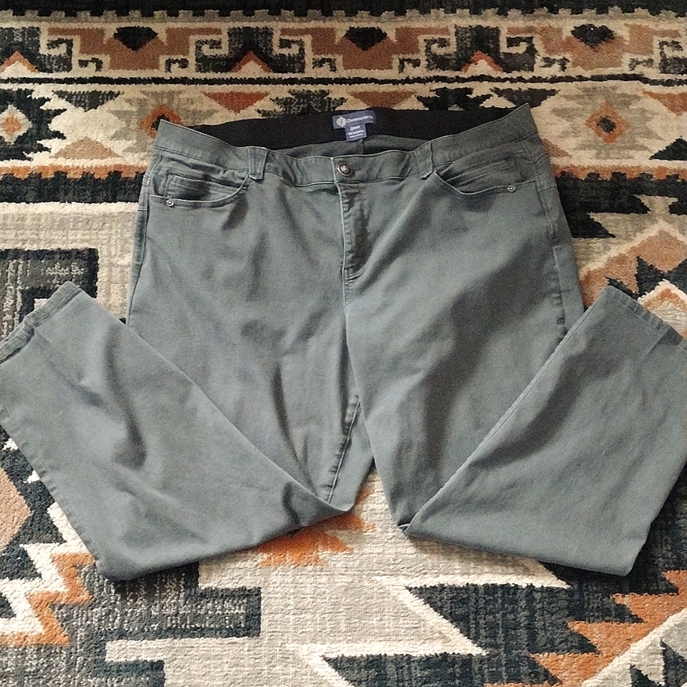 Women's Democracy "Ab"solution Jeans size 24W Dark Green